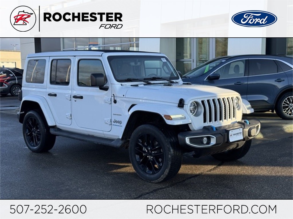 2023 Jeep Wrangler Sahara 4xe w/ Sky Power Roof + Heated Steering Wheel